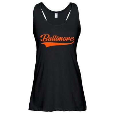 Baltimore Hometown Pride MD Throwback Design Ladies Essential Flowy Tank