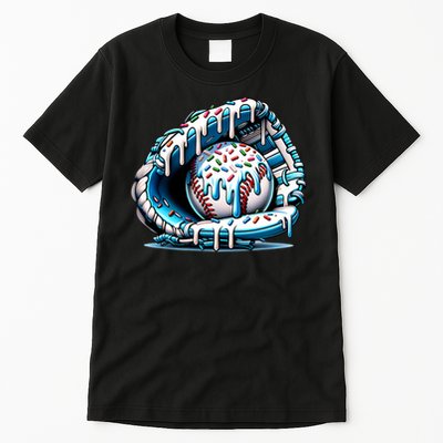Baseball Home Plate Drip Boys Baseball Bat, Baseball Drip Tall T-Shirt
