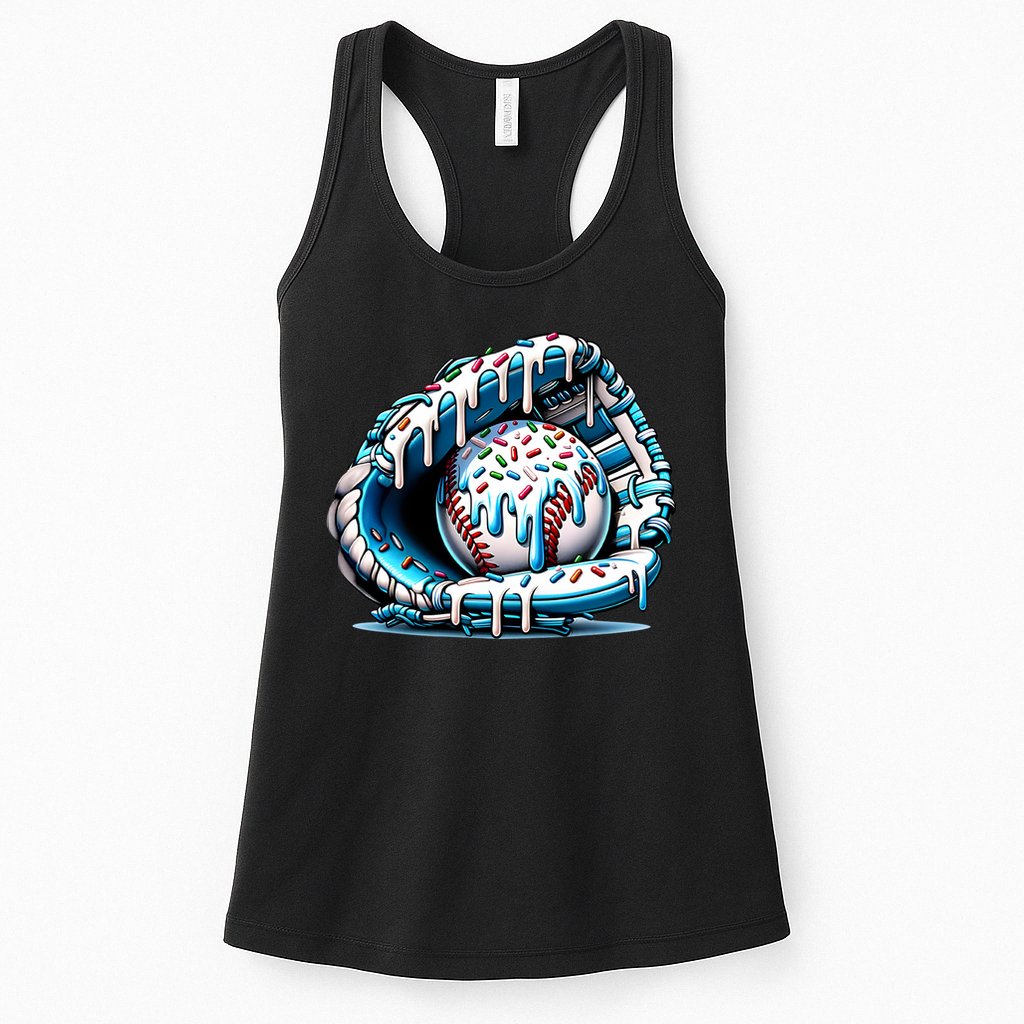 Baseball Home Plate Drip Boys Baseball Bat, Baseball Drip Womens Tank Top