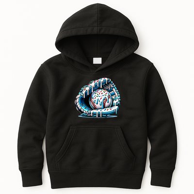 Baseball Home Plate Drip Boys Baseball Bat, Baseball Drip Kids Hoodie