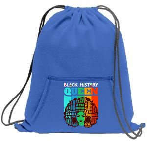 Black History Queen Melanin Queens Mom Auntie Sista Sister Meaningful Gift Sweatshirt Cinch Pack Bag