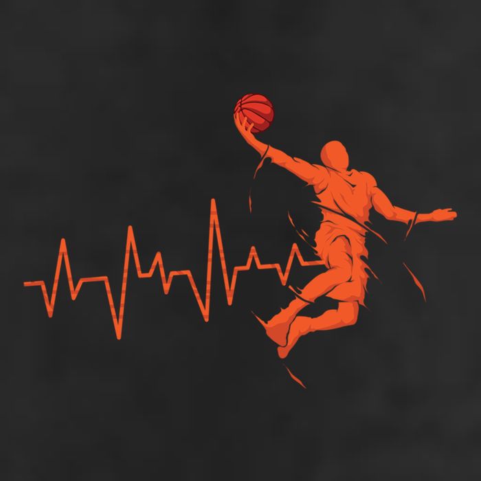 Basketball Heartbeat Retro 11oz C Handle Ceramic Mug