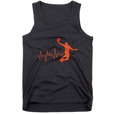 Basketball Heartbeat Retro Tank Top