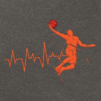 Basketball Heartbeat Retro Cotton Canvas Backpack