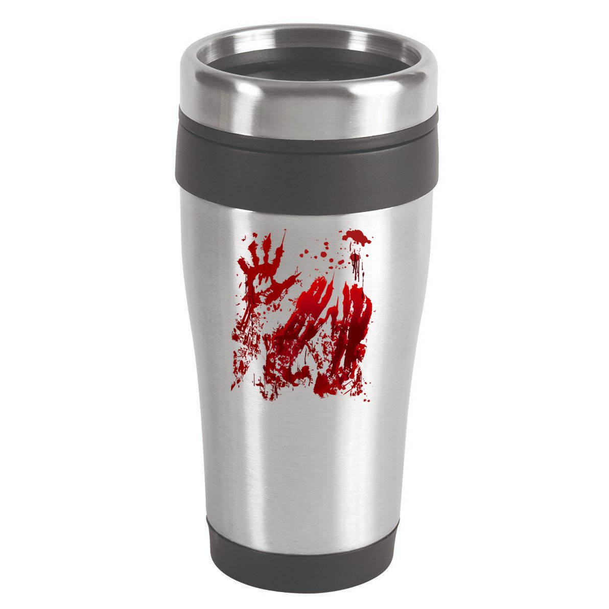 Bloody Handprint Red Hands Blood Splatter Zombie Outbreak 16oz Travel Tumbler