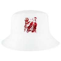 Bloody Handprint Red Hands Blood Splatter Zombie Outbreak Cool Comfort Performance Bucket Hat