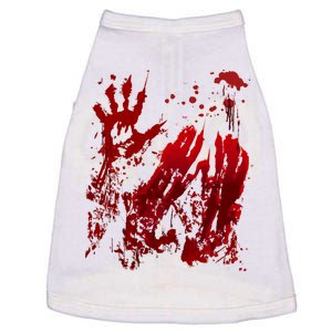 Bloody Handprint Red Hands Blood Splatter Zombie Outbreak Doggie Tank