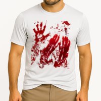 Bloody Handprint Red Hands Blood Splatter Zombie Outbreak Cooling Performance Crew T-Shirt