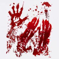 Bloody Handprint Red Hands Blood Splatter Zombie Outbreak Cooling Performance Crew T-Shirt