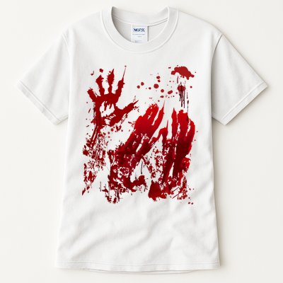 Bloody Handprint Red Hands Blood Splatter Zombie Outbreak Tall T-Shirt