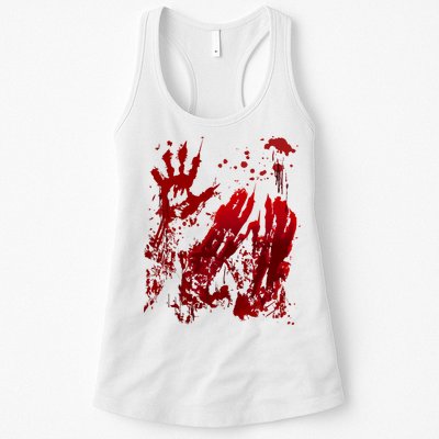 Bloody Handprint Red Hands Blood Splatter Zombie Outbreak Womens Tank Top