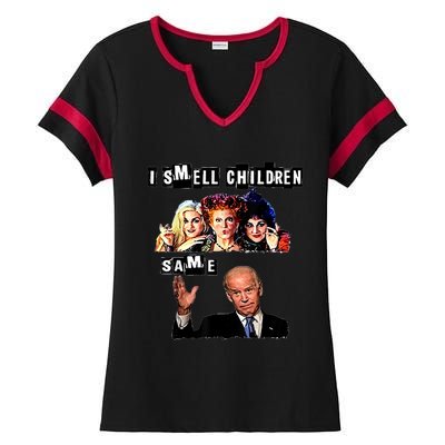 Biden Halloween, Republicans Halloween Sarcastic Biden Funny Ladies Halftime Notch Neck Tee