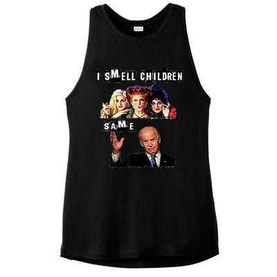 Biden Halloween, Republicans Halloween Sarcastic Biden Funny Ladies PosiCharge Tri-Blend Wicking Tank