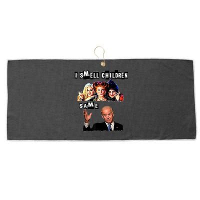 Biden Halloween, Republicans Halloween Sarcastic Biden Funny Large Microfiber Waffle Golf Towel