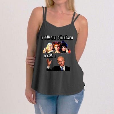 Biden Halloween, Republicans Halloween Sarcastic Biden Funny Women's Strappy Tank