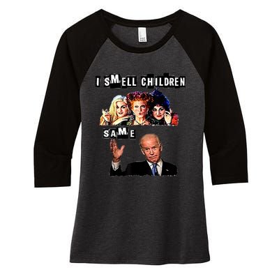 Biden Halloween, Republicans Halloween Sarcastic Biden Funny Women's Tri-Blend 3/4-Sleeve Raglan Shirt