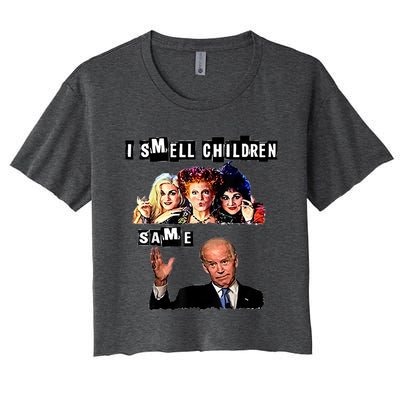 Biden Halloween, Republicans Halloween Sarcastic Biden Funny Women's Crop Top Tee