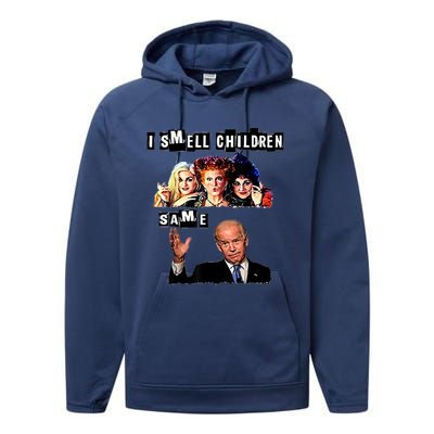 Biden Halloween, Republicans Halloween Sarcastic Biden Funny Performance Fleece Hoodie