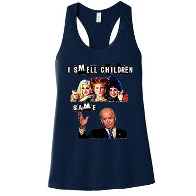 Biden Halloween, Republicans Halloween Sarcastic Biden Funny Women's Racerback Tank