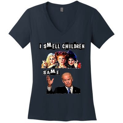 Biden Halloween, Republicans Halloween Sarcastic Biden Funny Women's V-Neck T-Shirt