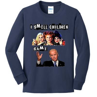 Biden Halloween, Republicans Halloween Sarcastic Biden Funny Kids Long Sleeve Shirt