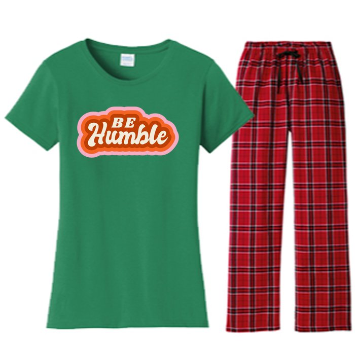 Be Humble Retro Women's Flannel Pajama Set