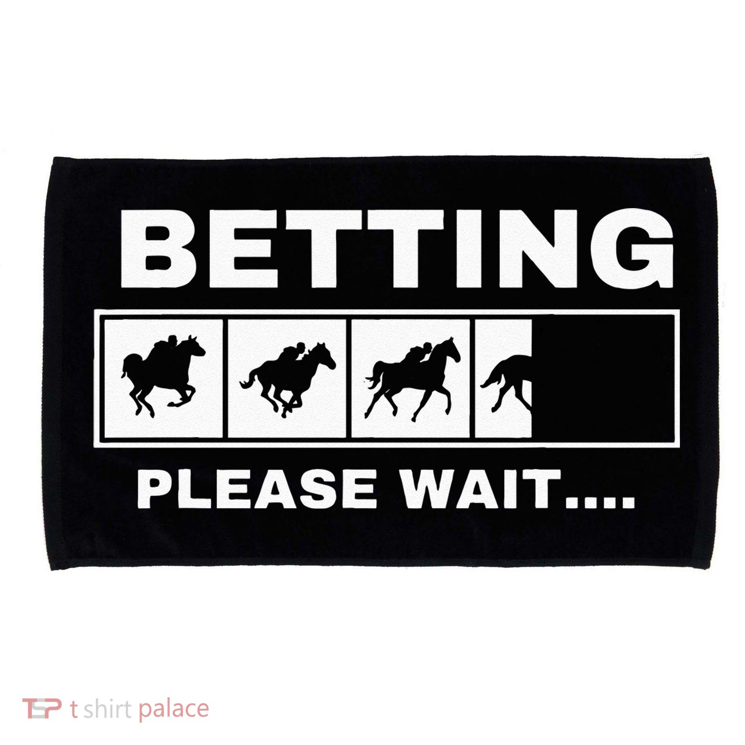 Betting Horse Races Please Wait Gambling Horse Racing Microfiber Hand Towel