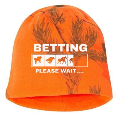 Betting Horse Races Please Wait Gambling Horse Racing Kati - Camo Knit Beanie