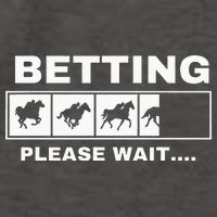 Betting Horse Races Please Wait Gambling Horse Racing Vector Backpack