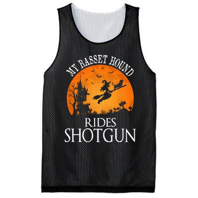 Basset Hound Rides Shotgun Dog Lover Party Mesh Reversible Basketball Jersey Tank