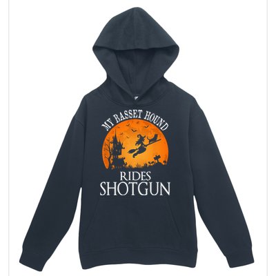 Basset Hound Rides Shotgun Dog Lover Party Urban Pullover Hoodie