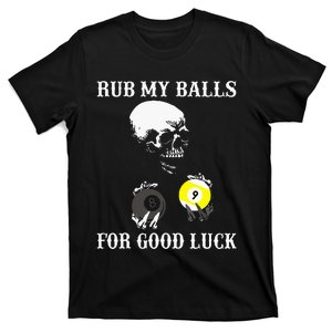 Billiards Halloween Rub My Balls For Good Luck T-Shirt