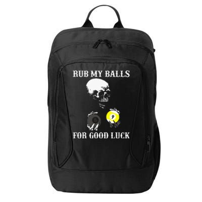 Billiards Halloween Rub My Balls For Good Luck City Backpack