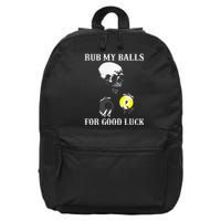 Billiards Halloween Rub My Balls For Good Luck 16 in Basic Backpack