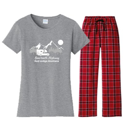 Beartooth Highway Red Lodge Montana Truck Camper Funny Gift Women's Flannel Pajama Set