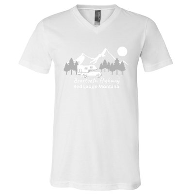 Beartooth Highway Red Lodge Montana Truck Camper Funny Gift V-Neck T-Shirt