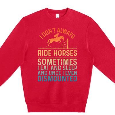 Best Horse Riding Art Equestrian Horse Racing Premium Crewneck Sweatshirt