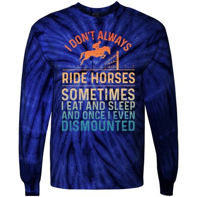 Best Horse Riding Art Equestrian Horse Racing Tie-Dye Long Sleeve Shirt