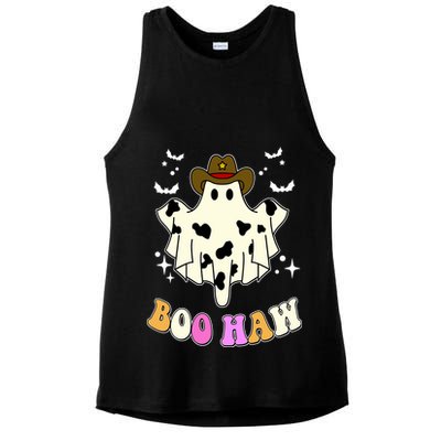 Boo Haw Retro Western Halloween Ladies PosiCharge Tri-Blend Wicking Tank