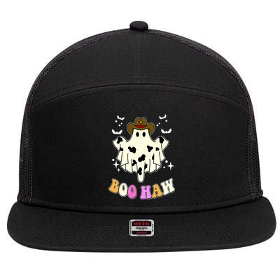 Boo Haw Retro Western Halloween 7 Panel Mesh Trucker Snapback Hat