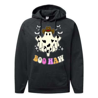 Boo Haw Retro Western Halloween Performance Fleece Hoodie