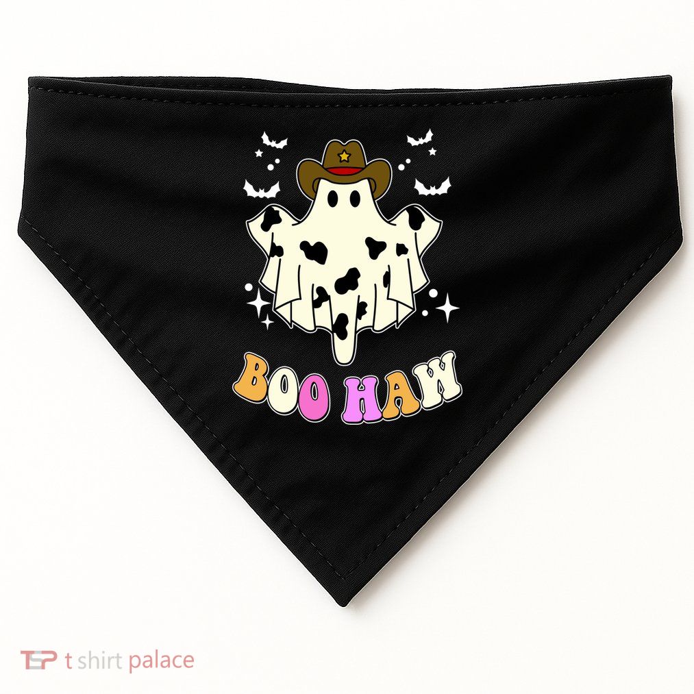 Boo Haw Retro Western Halloween USA-Made Doggie Bandana