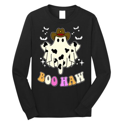 Boo Haw Retro Western Halloween Long Sleeve Shirt