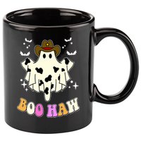 Boo Haw Retro Western Halloween 11oz C Handle Ceramic Mug