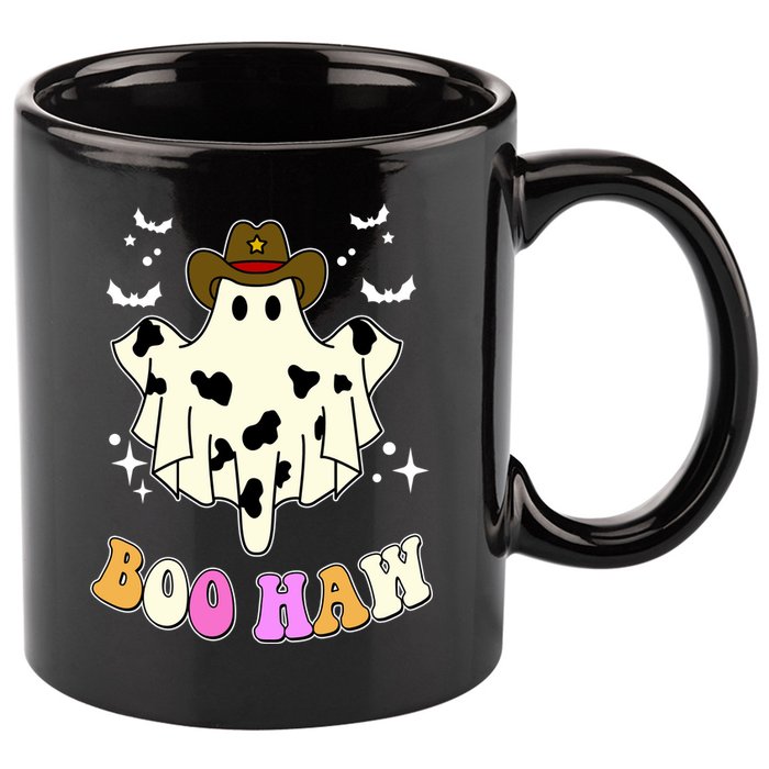 Boo Haw Retro Western Halloween 11oz C Handle Ceramic Mug