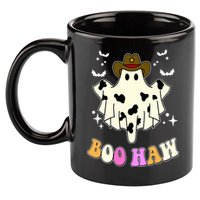 Boo Haw Retro Western Halloween 11oz C Handle Ceramic Mug