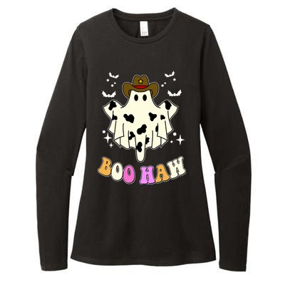 Boo Haw Retro Western Halloween Womens CVC Long Sleeve Shirt