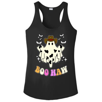 Boo Haw Retro Western Halloween Ladies PosiCharge Competitor Racerback Tank