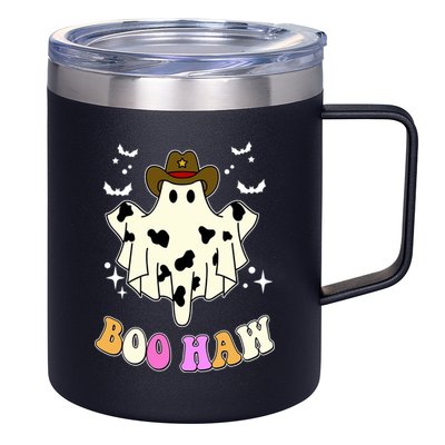 Boo Haw Retro Western Halloween 12oz Stainless Steel Coffee Mug