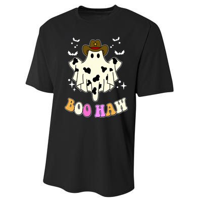 Boo Haw Retro Western Halloween Performance Sprint T-Shirt